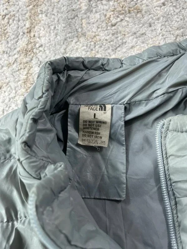 The North Face Men's Vintage Grey Puffer Zip Jacket Size L – photo 4